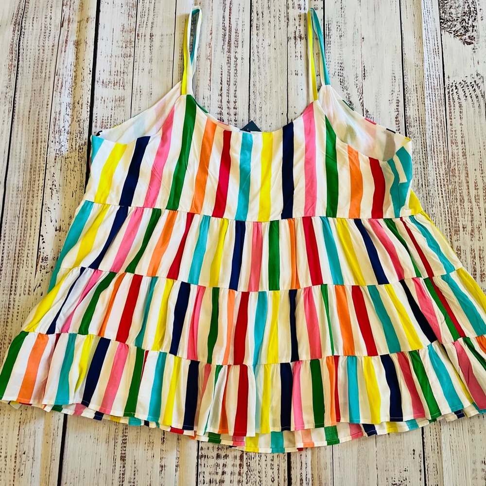 Crown and Ivy Multicolored Striped Top